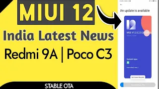 MIUI 12 Second Update For Redmi 9A And Poco C3 india stable Rolling Out Download Now ||