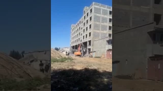 Full building destroyed while construction by accident