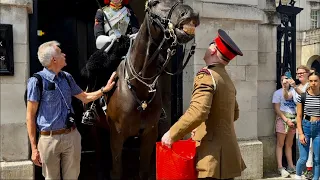 HEARTWARMING MOMENT, king’s horse gets happy & LAUGHS after a drink of water 😍🥰😘