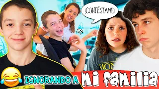 IGNORANDO a MI FAMILIA durante 24 HORAS ⏰ ¡HUGO ignora a MATEO y DANIELA durante UN DÍA ENTERO! 😡