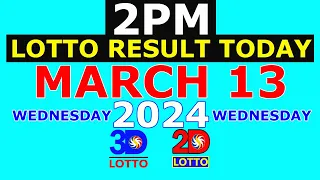 2pm Lotto Result Today March 13 2024 (Wednesday)