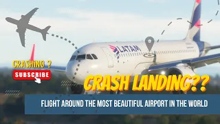 Very SCARY Aeroplane Flight Landing!! LATAM Airbus A320 Landing at Fiumicino International Airport