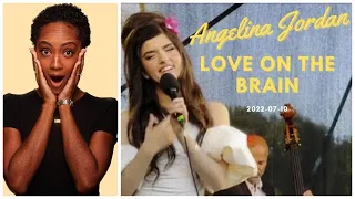 FIRST TIME REACTING TO | ANGELINA JORDAN SINGING LOVE ON THE BRAIN - REACTION