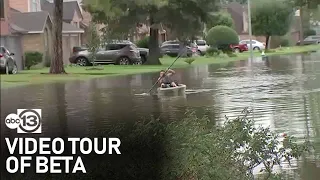 Video tour of flooding and high water around the Houston area