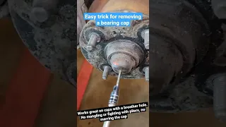 Easy wheel bearing cap removal