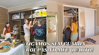 MUDANÇA NOS QUARTOS ESTAMOS SEM GUARDA ROUPAS NOVA DECORAÇÃO FICOU LINDO!