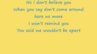 Pink - I don't believe you + Lyrics