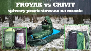 Śpiwór Froyak vs Crivit śpiwory przetestowane na mrozie