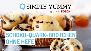 Fluffige Schoko-Quark-Brötchen ohne Hefe | SIMPLY YUMMY Rezepte