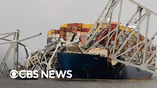 Crews cut apart Baltimore bridge wreckage, temporary channels being prepared for shipping