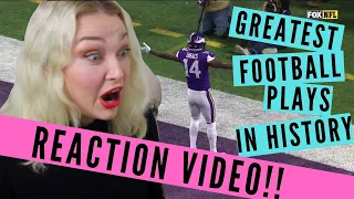 New Zealand Girl Reacts to "GREATEST NFL PLAYS IN HISTORY" | American Football