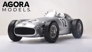 Agora Models Presents the 1:8 Scale Stirling Moss 1955 Mercedes W196R Silver Arrow
