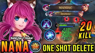 2x MANIAC + 20 Kills!! New One Shot Build Nana Insane LifeSteal - Build Top 1 Global Nana ~ MLBB