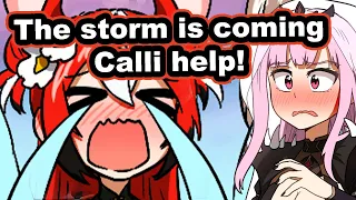 Bae needs Calli Emergency help, because MamaRat is going to Japan | 『Hololive』