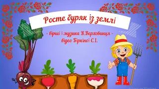 Розспівка "Росте буряк із землі" - слова і музика В.Верховинця, старша група ЗДО.(плюс зі словами)