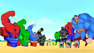 Rescue HULK Family & SPIDERMAN vs SKIBIDI TOILET AVENGERS : Who Is The King Of Super Heroes? - FUNNY