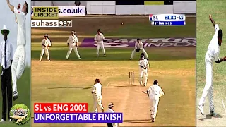 SRI LANKA vs ENGLAND 2001 2nd TEST | UNFORGETTABLE FINISH