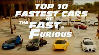 TOP 10 FASTEST CARS OF THE FAST FRANCHISE