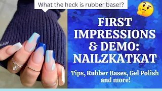 What exactly is rubber base gel!? 🤔Testing out bunch of NailzKatKat products