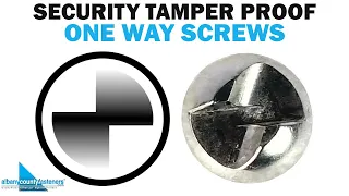 Tamper Proof One Way Security Screws | Fasteners 101