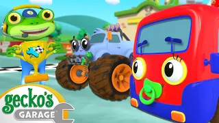 Baby Race Pit Stop | Gecko's Garage Stories and Adventures for Kids | Moonbug Kids