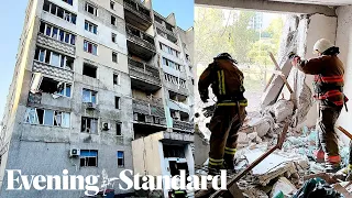 Odesa: Rescuers look for victims after Russian missile hits a residential building in Ukraine