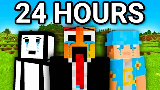 Playing Minecraft for 24 HOURS Straight! [FULL MOVIE]