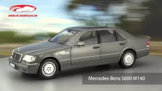 ck-modelcars-video: Mercedes Benz S600 W140 Baujahr 1997 Norev