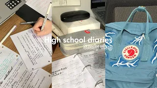 high school student life 🎧 vlog :: studying, taking notes, planning, coffee, coding and more!