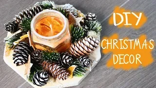 Новогодний подсвечник своими руками | Новогодний декор своими руками 2020 | DIY CHRISTMAS DECOR