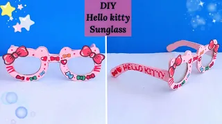 DIY Hello Kitty Sunglasses with paper / How to make Hello Kitty glasses |paper Hello Kitty Laptop