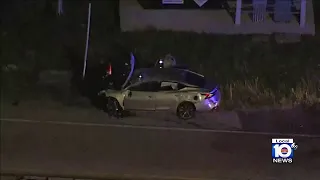 Driver crashes on I-95 in Broward