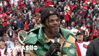 'It's heartwarming' | Lamar Jackson's jersey retired by University of Louisville football