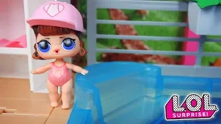 Doll LOL Surprise Pool Party in Barbie NEW Dreamhouse l Part 2 l Poupée LOL à la piscine