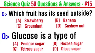 50 BIOLOGY Science GK Quiz Questions and Answers | Science Trivia Quiz | Science GK | Part-15