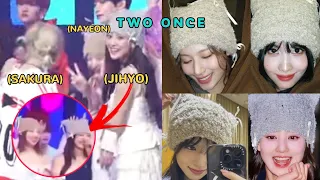 twice being *smitten* with le sserafim sakura's crochet that they brought it at music show 😂