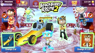 Javelin New Gold Paint + Rez + El Zipo + Roxie Roller + Leilani and Zorp New Outfit - BB Racing 2