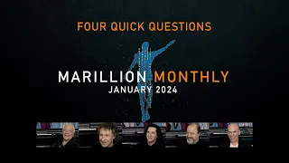 Marillion Monthly - January 2024 - Back to the studio and four quick questions