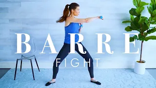 Barre & Kickboxing Workout with Abs & Dumbbells Good for Beginners & Seniors
