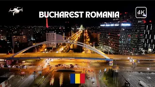 Bucharest Aerial Serenity Day&Night views | 4K Drone Footage | Relaxing Piano Melodies