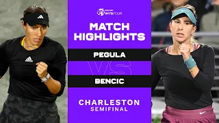 Jessica Pegula vs. Belinda Bencic | 2023 Charleston Semifinal | WTA Match Highlights