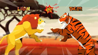 Lion vs Tiger | Animal Tournament [S1] | Animal Animation