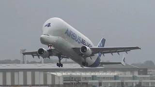 4K Video | Super Transporter Airbus A300 Beluga | Take off Hamburg Finkenwerder
