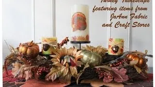 DIY Thanksgiving Napkin Candle Centerpiece