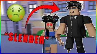 Becoming a slender in roblox (ROBLOX TROLLING)