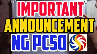 PCSO IMPORTANT ANNOUNCEMENT TODAY (MARCH 29, 2021) LUNES