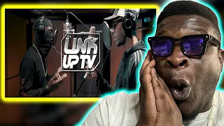 American Rapper Reacts To| #410 Skengdo x AM - Behind Barz | Link Up TV (REACTION)