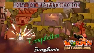 HOW TO SETUP A PRIVATE LOBBY & COMIPLATION (With Friends) - Worms Battlegrounds (PS4)