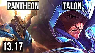 PANTHEON vs TALON (MID) | 7/1/6, 65% winrate, Dominating | EUW Master | 13.17