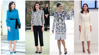World's so beautiful Queen of Spain Letezia's Dresses style